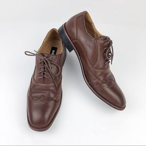 Madden M-Vysco Oxford Vegan Leather Dress Shoes Brown size 8.5